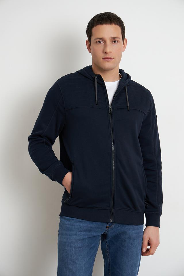 Кардиган Casa Moda на молнии тёмно-синий