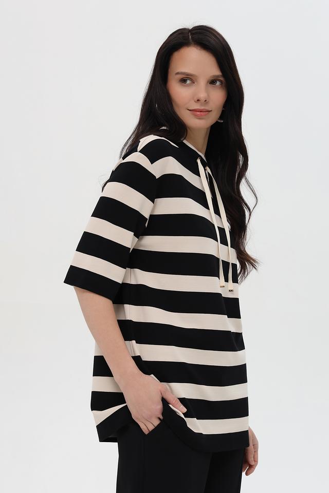 Футболка Pezzo в полоску с капюшоном