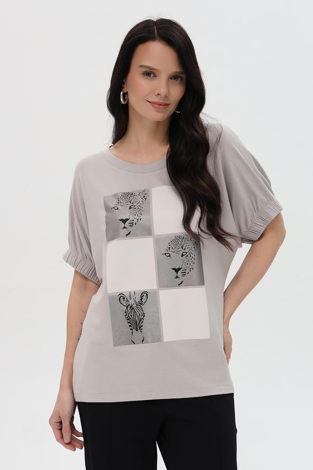 Футболка Pezzo с принтом серый