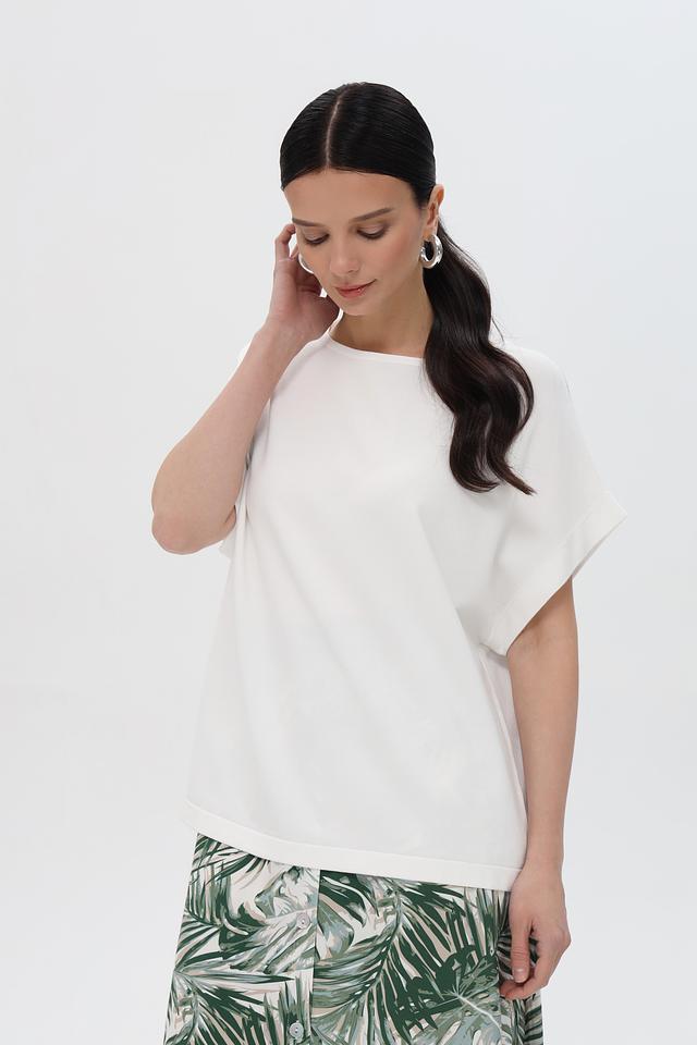 Пуловер Pezzo белый с коротким рукавом