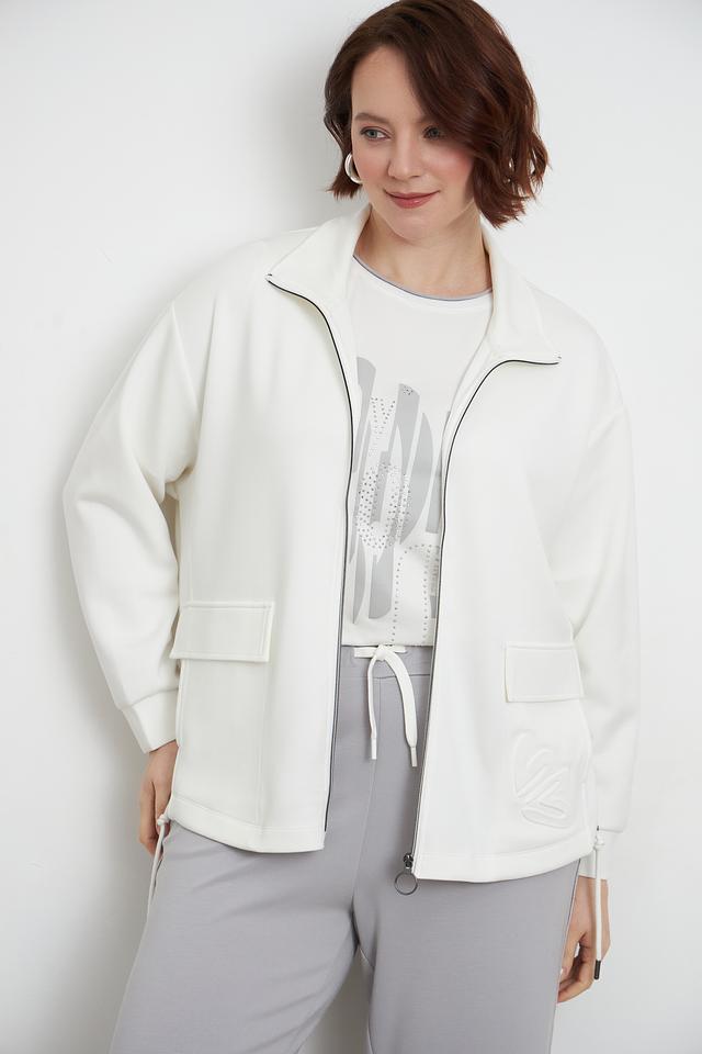 Жакет Lebek на молнии белый