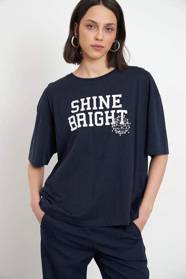 Футболка Marc Aurel Shine Bright темно-синяя