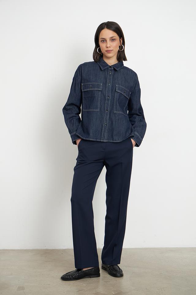 Брюки классические Anna Montana синие