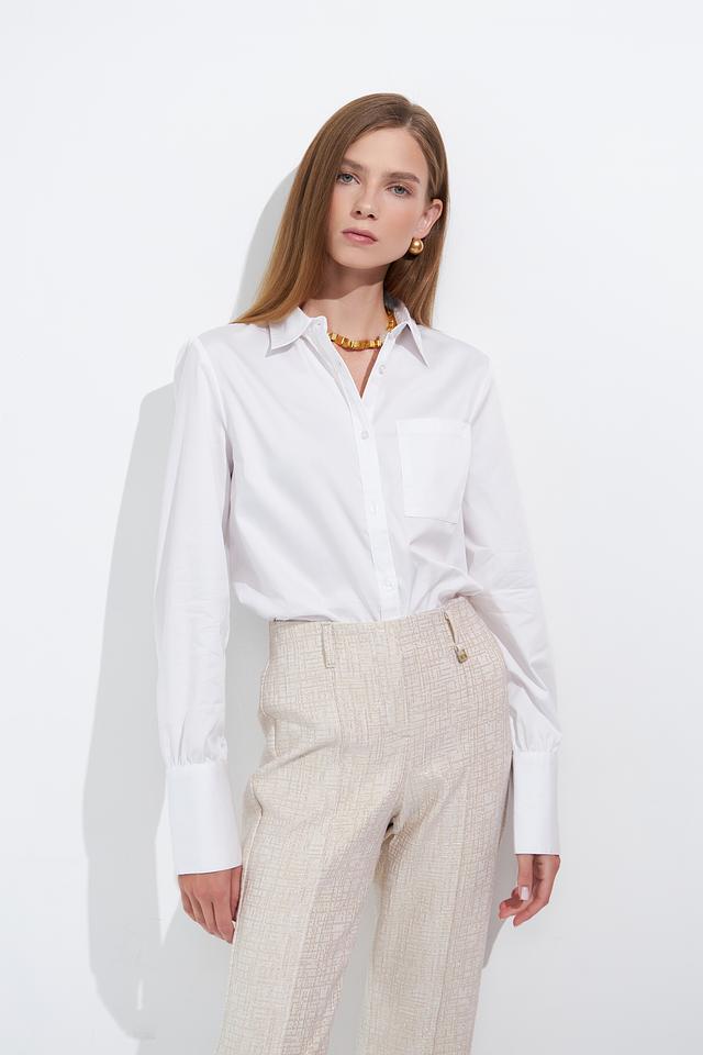 Блуза Monari белая с карманом