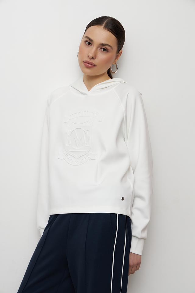 Пуловер Monari с логотипом белый