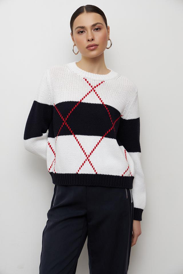 Пуловер Monari в полоску