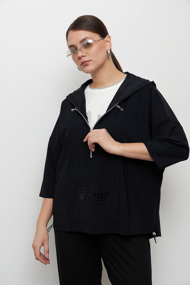 Блуза с капюшоном Doris Streich чёрная