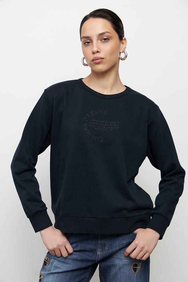 Пуловер Broadway с принтом чёрный