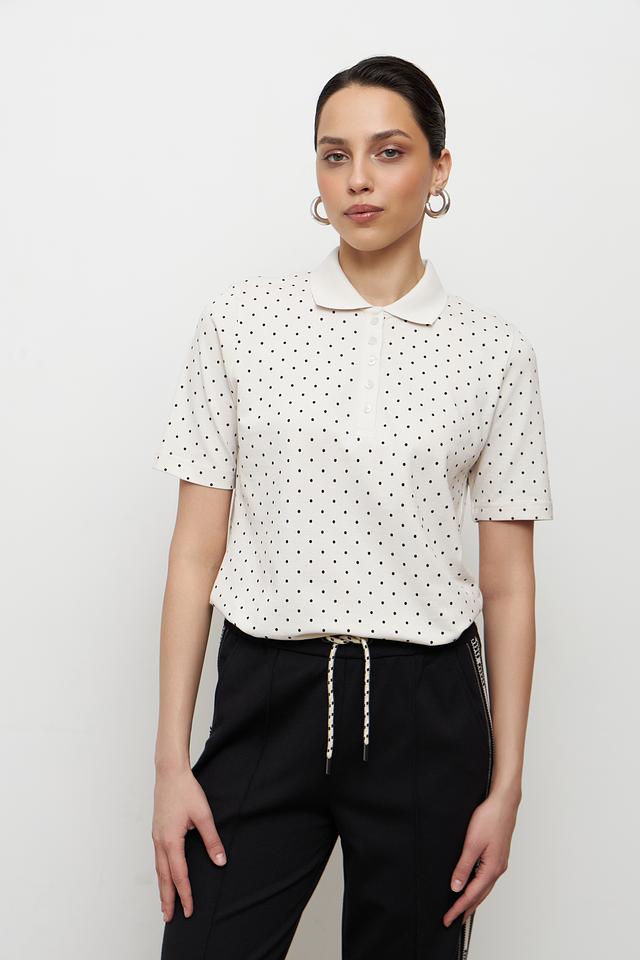 Поло Clarina в горошек