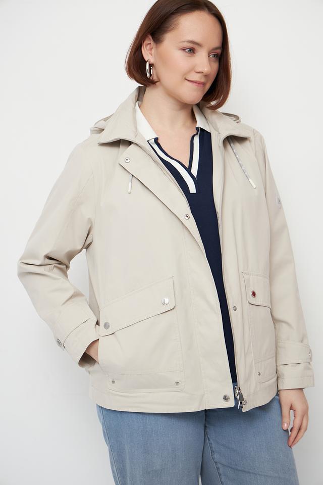 Куртка Lebek бежевая с капюшоном