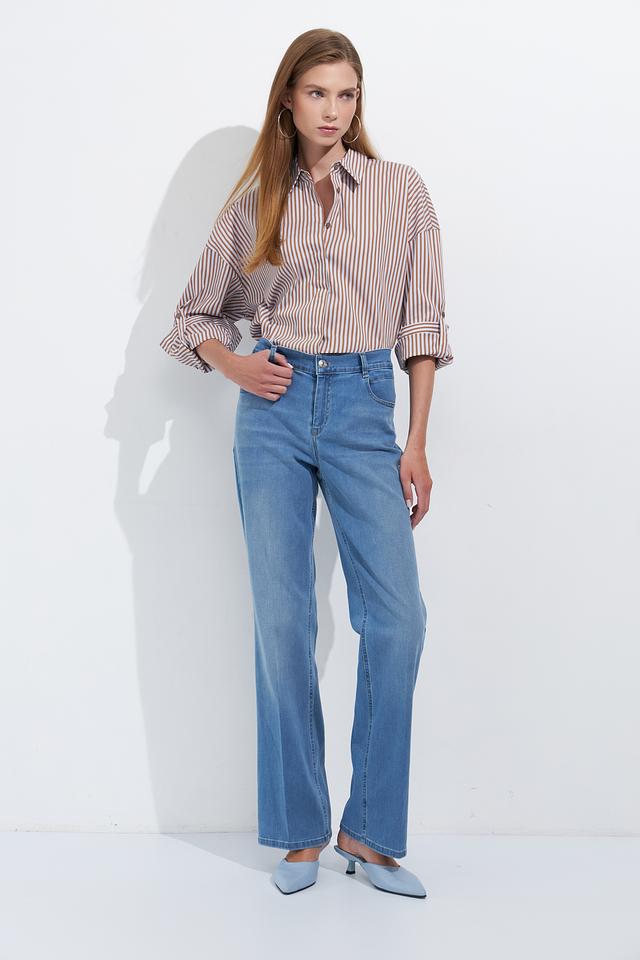 Джинсы Gardeur клеш голубой