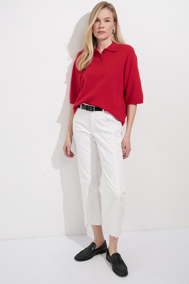 Джинсы Angels белые с разрезами