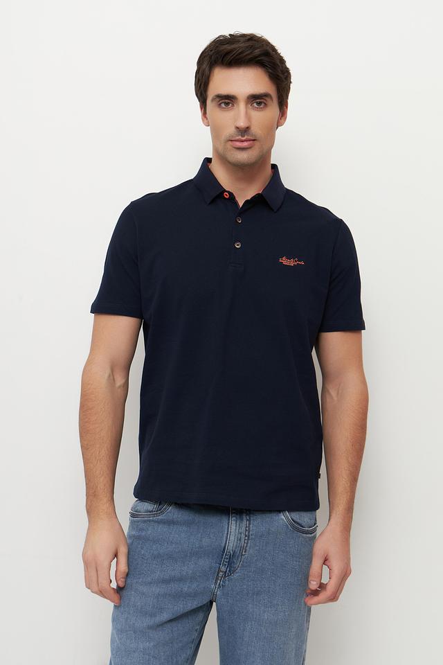 Поло Monte Carlo с вышивкой, тёмно-синее