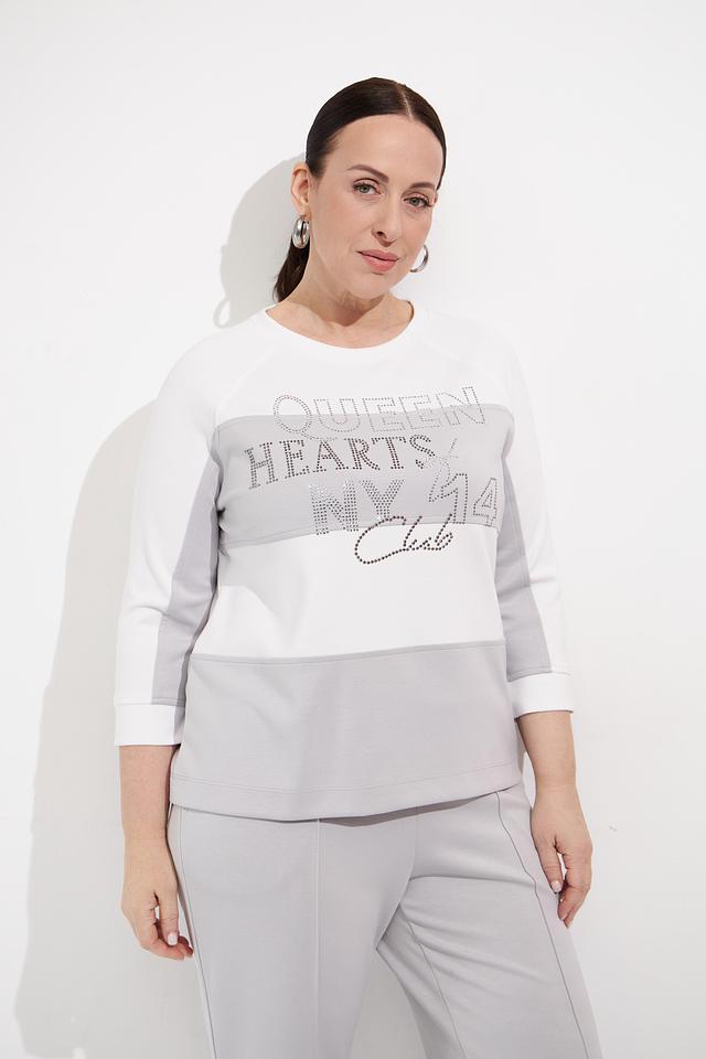 Пуловер Rabe collection серый с принтом