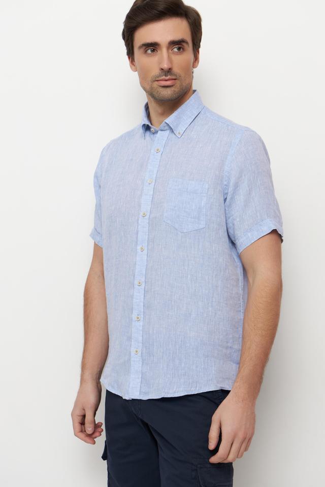 Рубашка с коротким рукавом Casa Moda светло-голубая