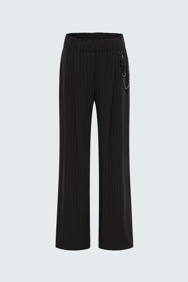 Брюки в тонкую полоску Lecomte чёрного цвета