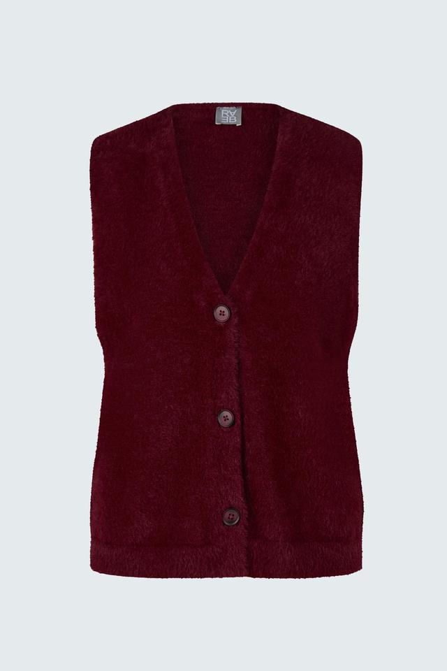 Бордовый трикотажный жилет Rabe collection