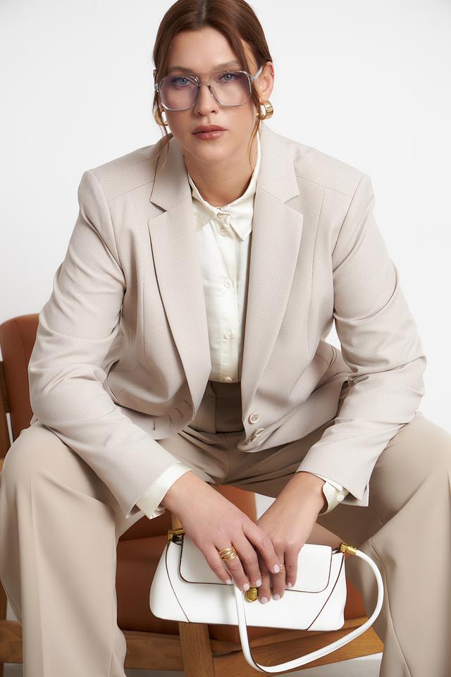 Жакет Bianca приталенный бежевый