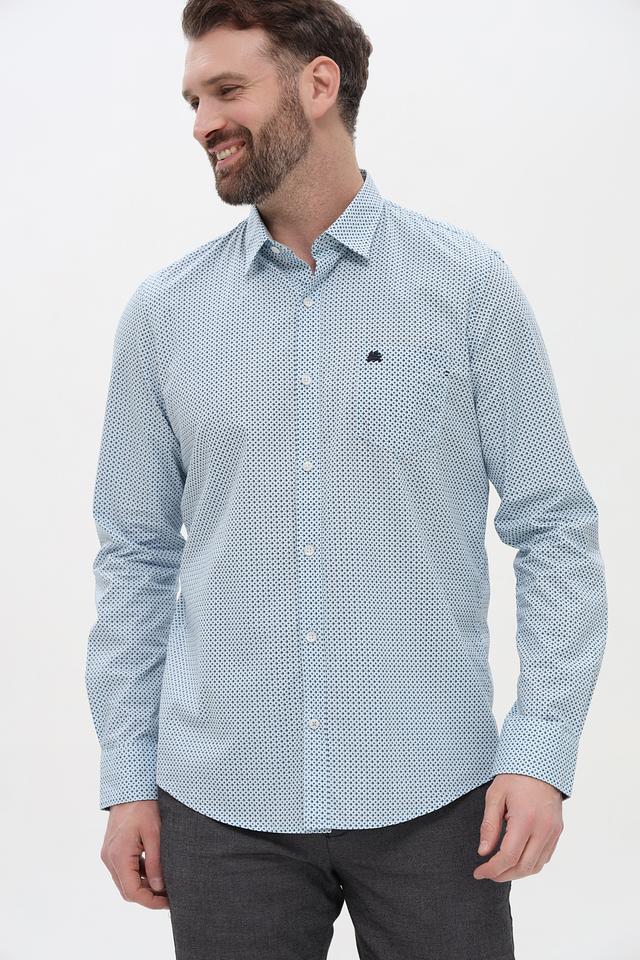 Рубашка Lerros голубая в принт